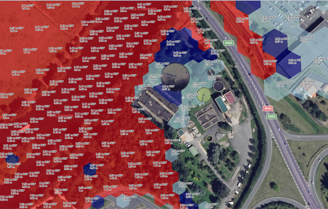 Modélisation fluviale de la réhabilitation de la station d‘épuration de Cognac (16)